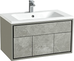 Акватон Мебель для ванной Уэльс 80 темный шоколад – фотография-3